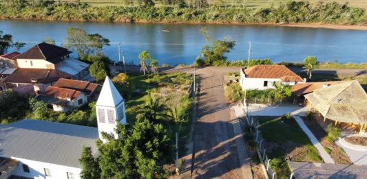 Vila Mariante foi atingida pela cheia do Taquari (Foto: Renan Zarth/Terra FM)