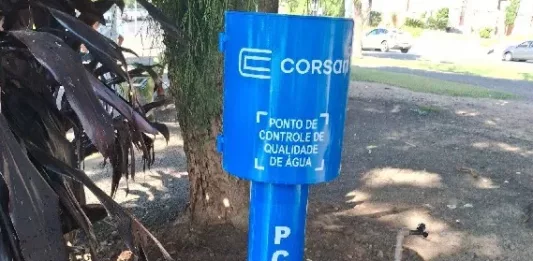 PCQ instalado na Praça Matriz. (Foto: AI Corsan)